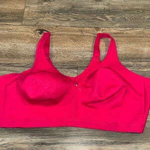 Cacique Unlined Full Coverage Wireless Bra~Fuchsia Sz 52DDD